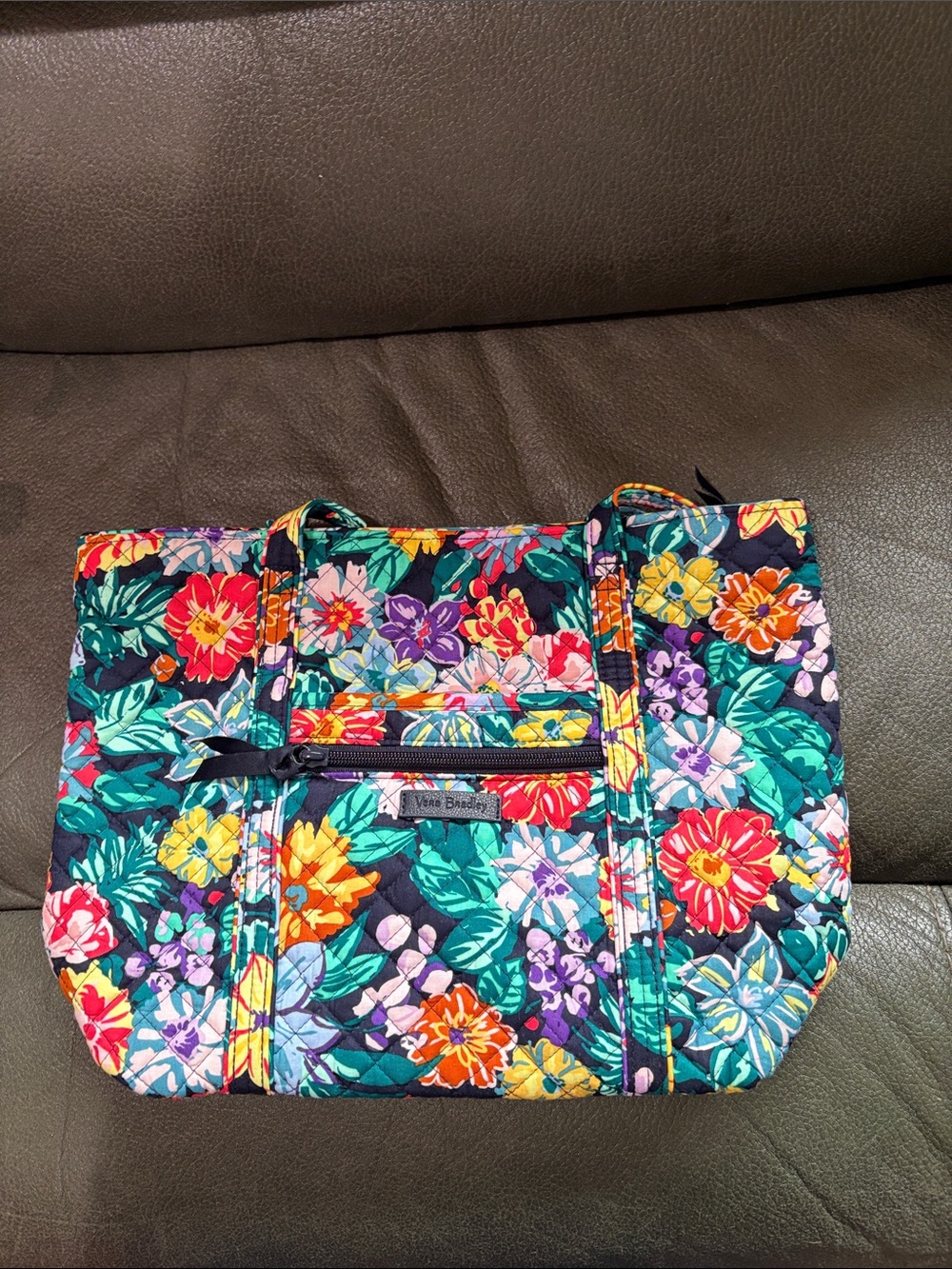 Vera Bradley small vera tote in happy blooms